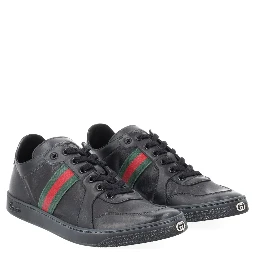 "STRETCH" LEATHER EFFECT SNEAKER
