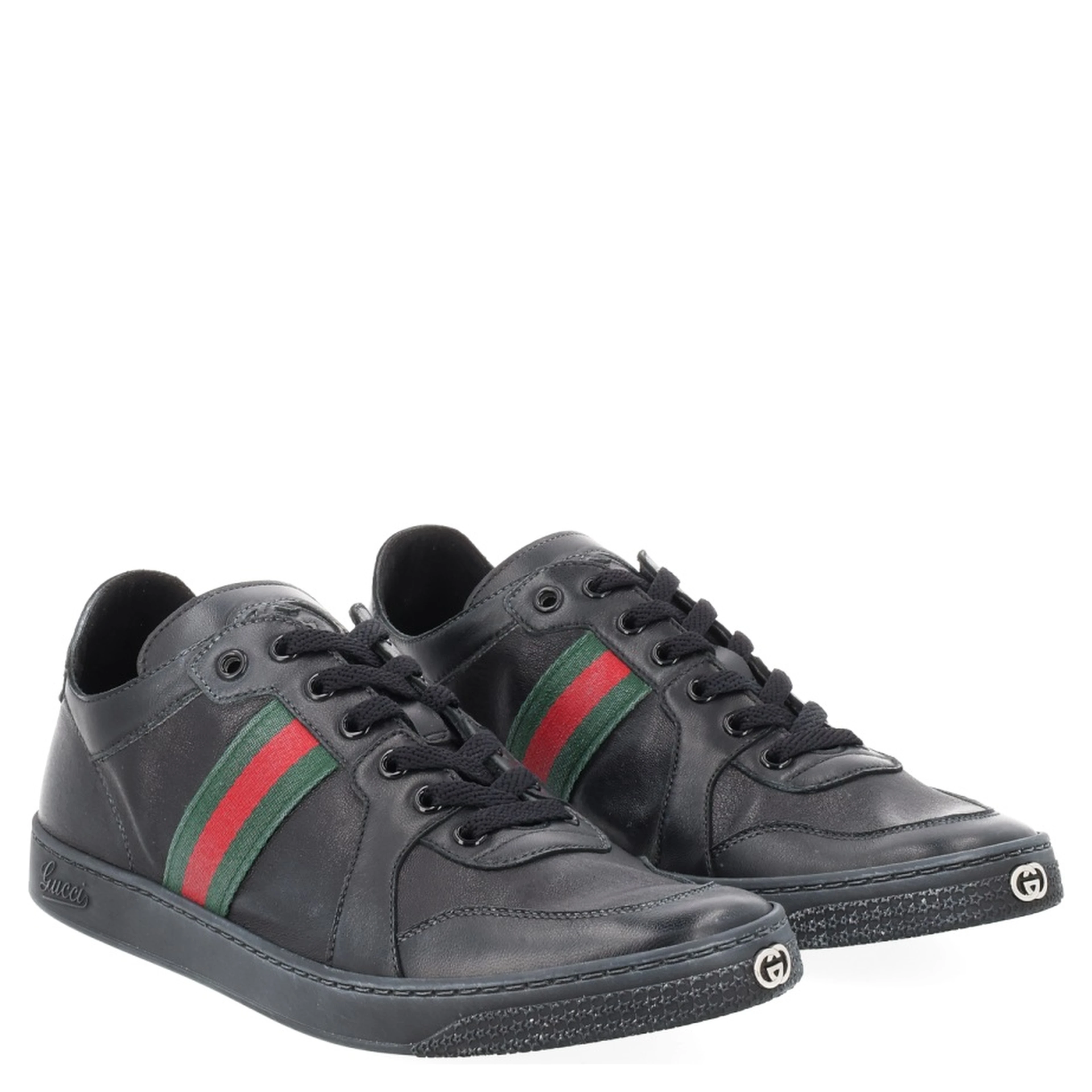 "STRETCH" LEATHER EFFECT SNEAKER