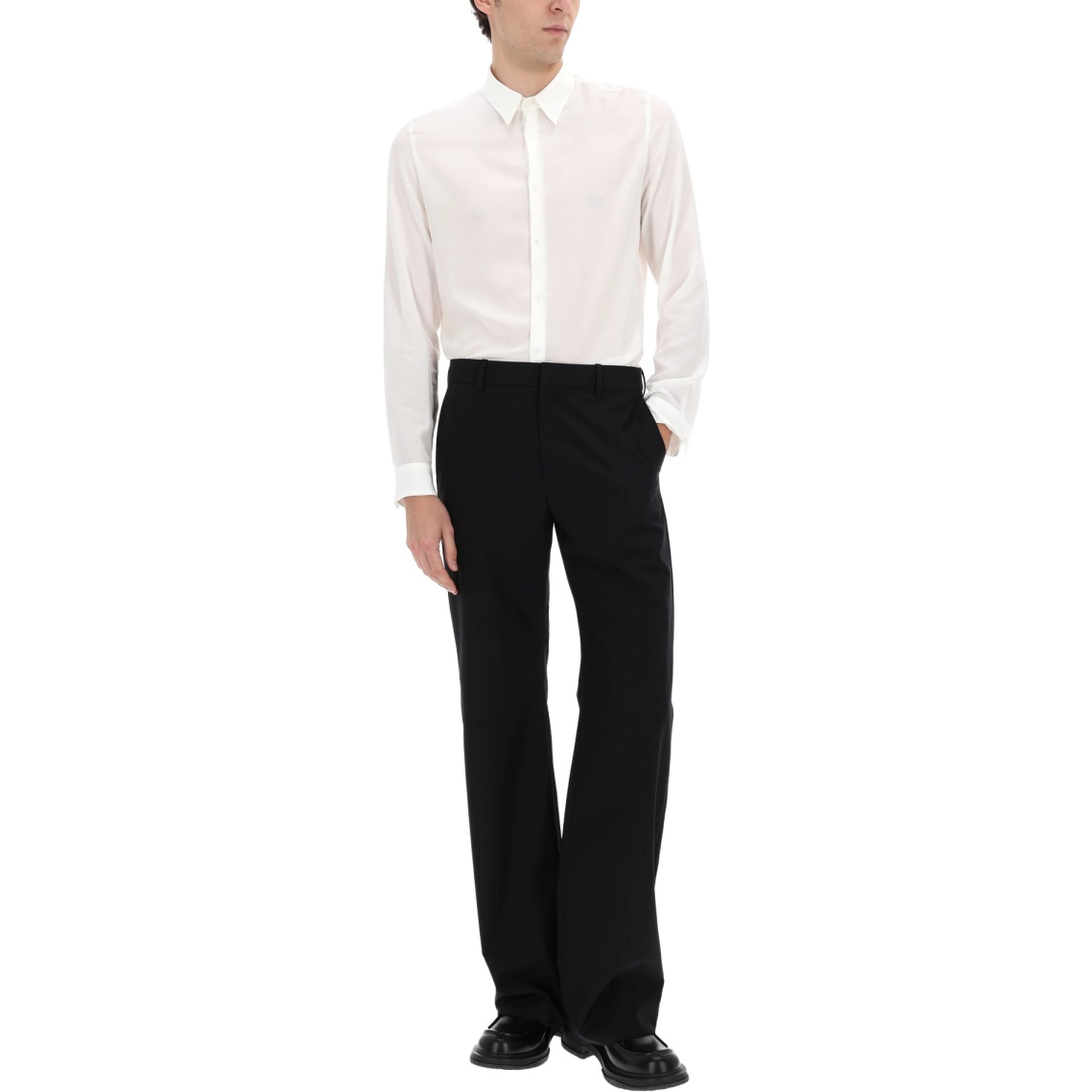 WOOL BLEND TAILORED PANTS