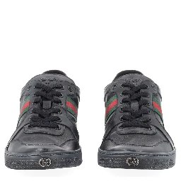 "STRETCH" LEATHER EFFECT SNEAKER