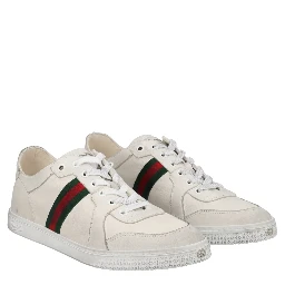 "STRETCH" LEATHER EFFECT SNEAKER