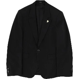 SINGLE-BREASTED JACKET WITH "GG" WEAVE