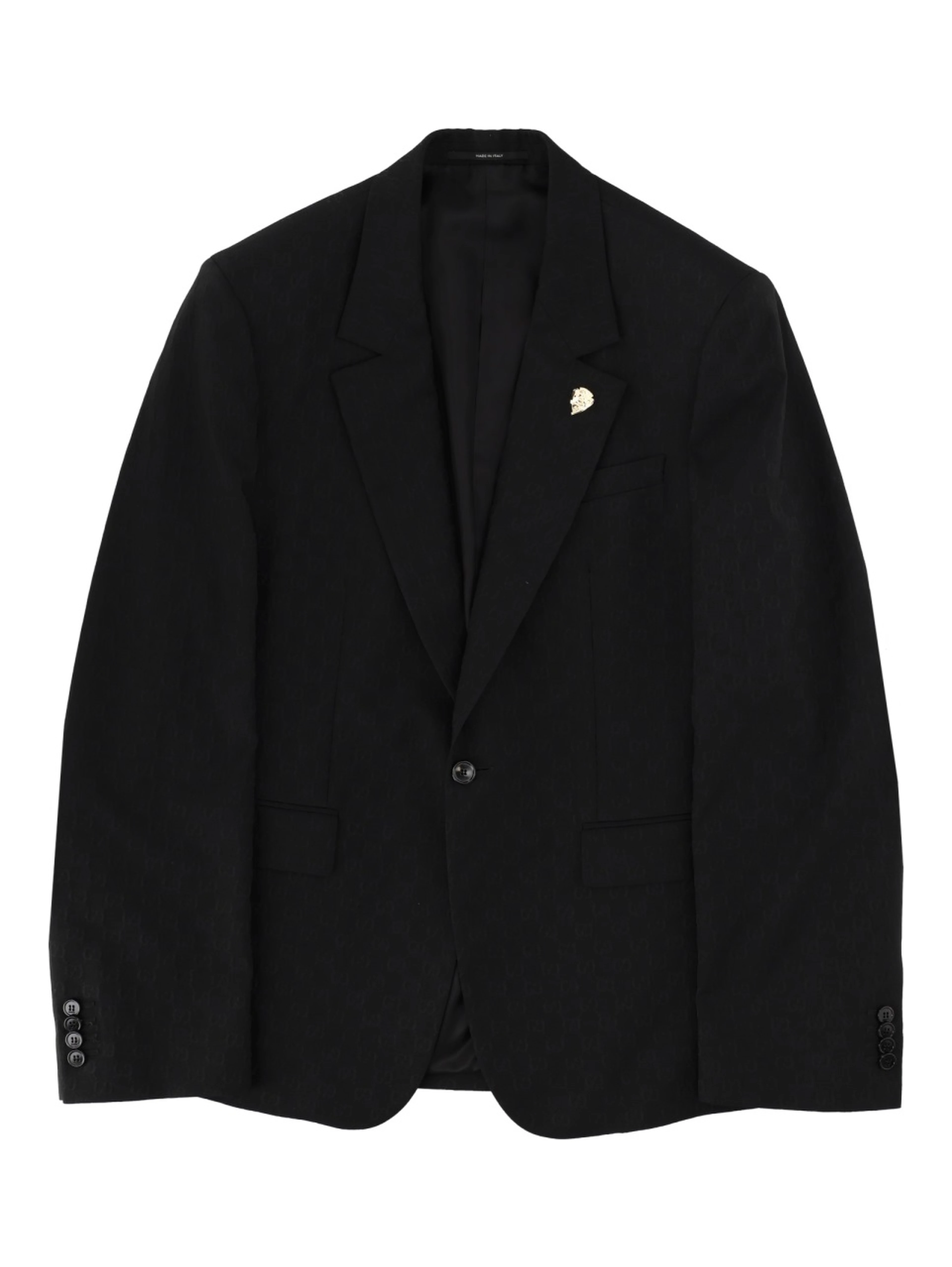 SINGLE-BREASTED JACKET WITH "GG" WEAVE