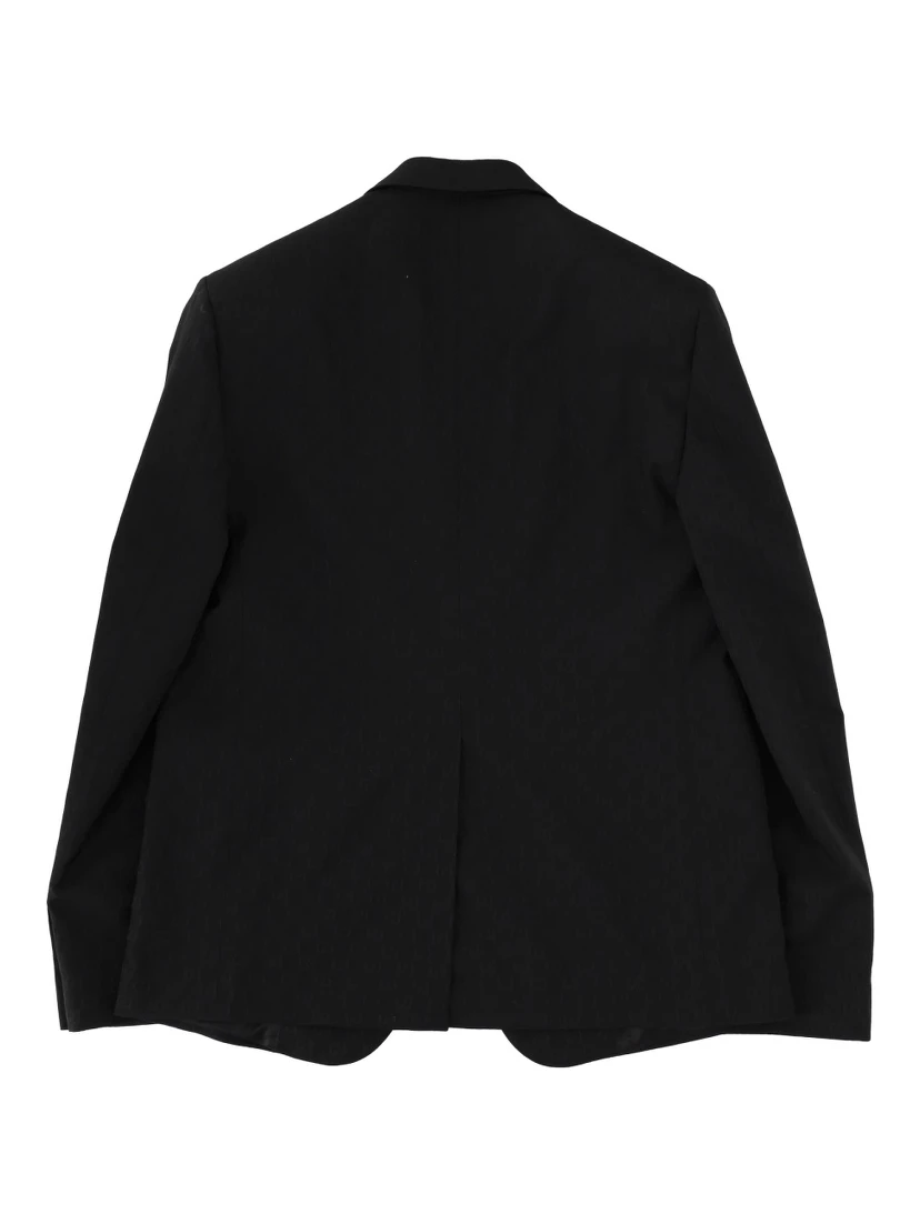 SINGLE-BREASTED JACKET WITH "GG" WEAVE