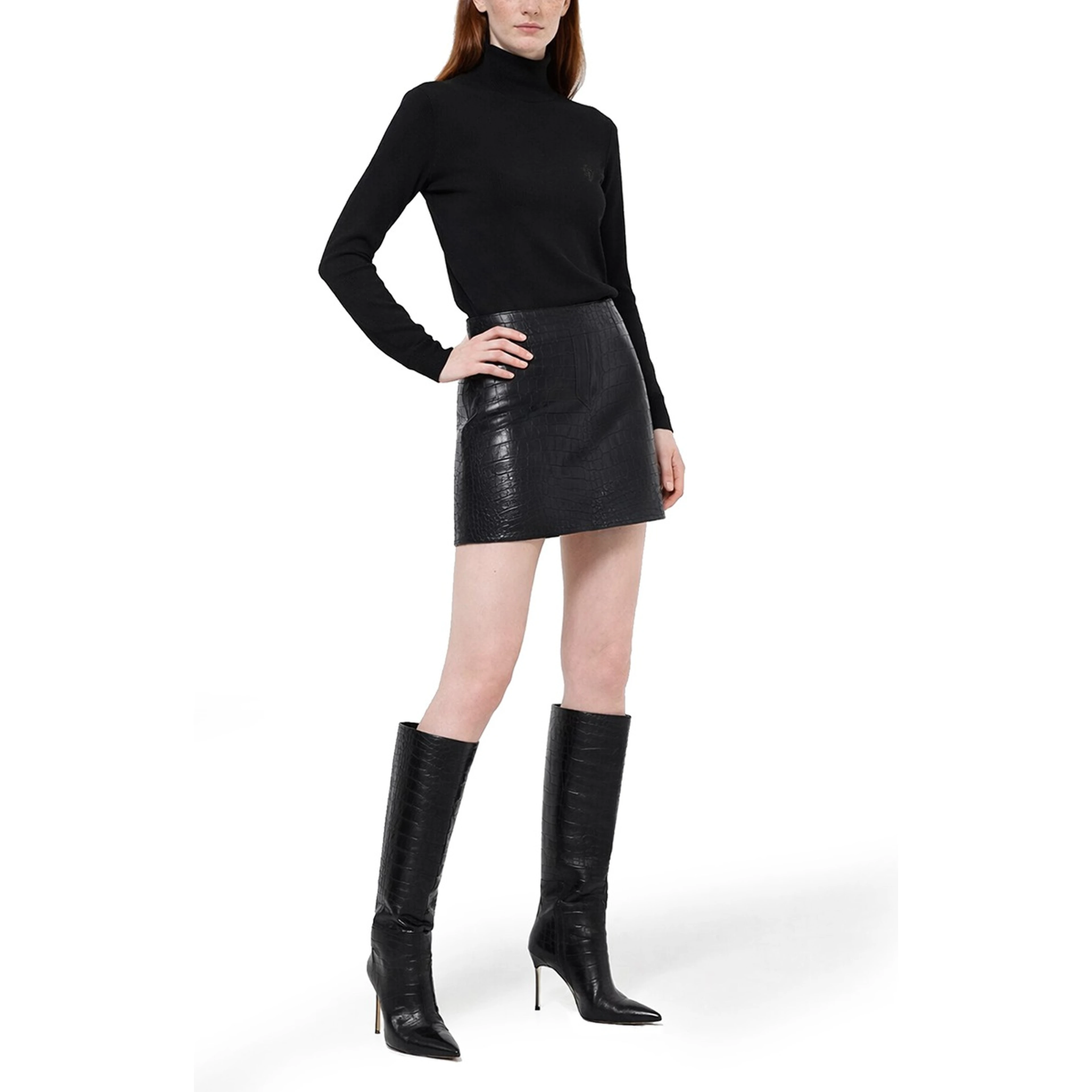 WOOL TURTLENECK WITH EMBROIDERY