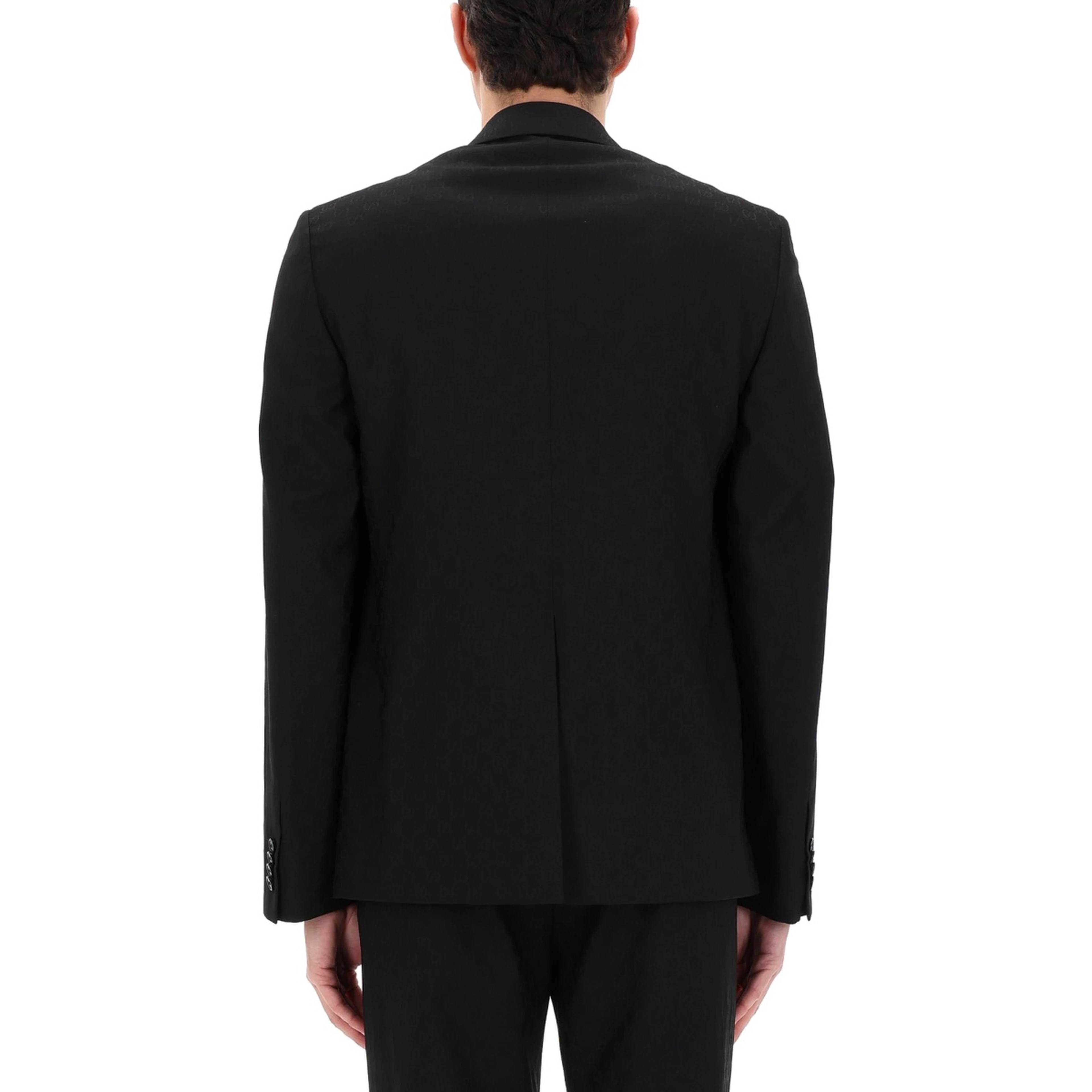 SINGLE-BREASTED JACKET WITH "GG" WEAVE