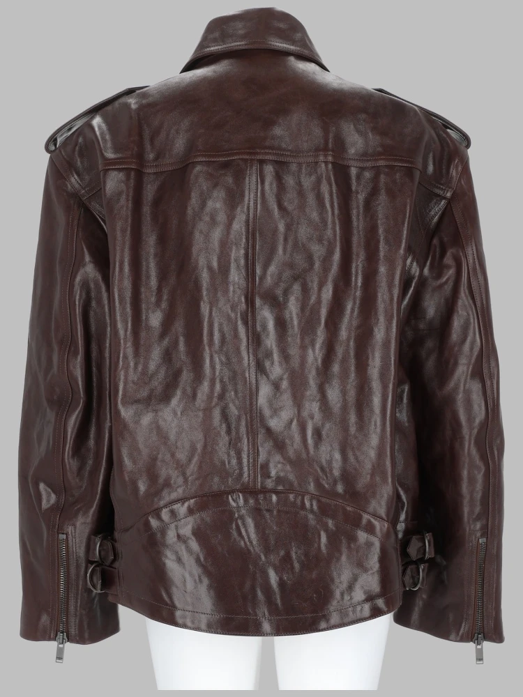 GIACCA BIKER IN PELLE LISCIA alternative