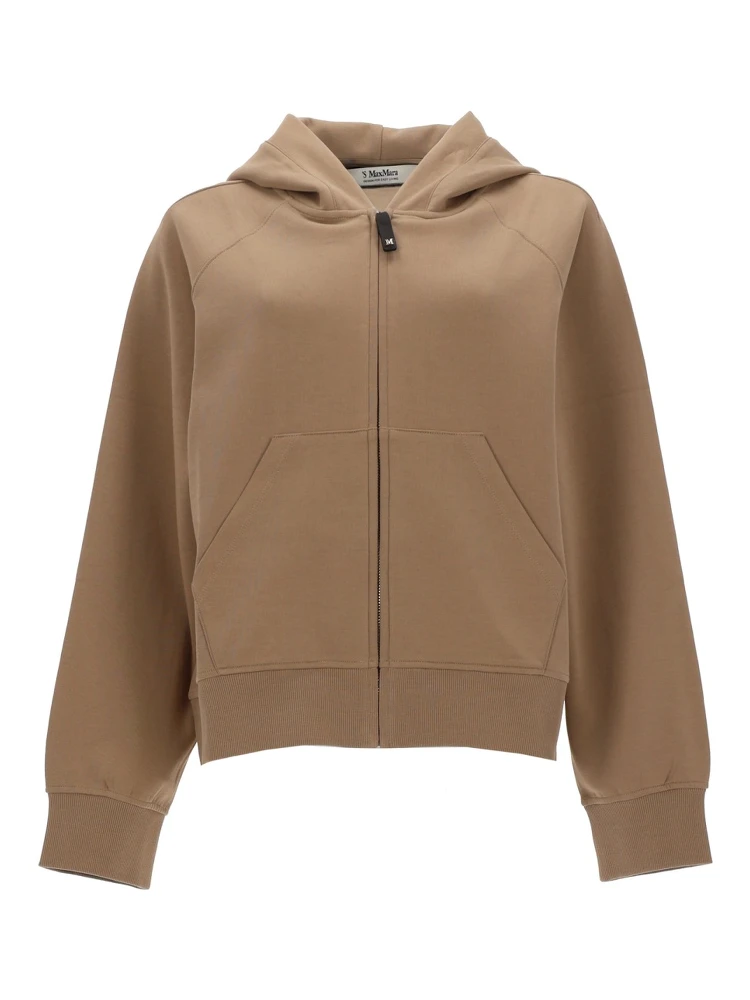 FELPA "ALMA" CON ZIP E CAPPUCCIO