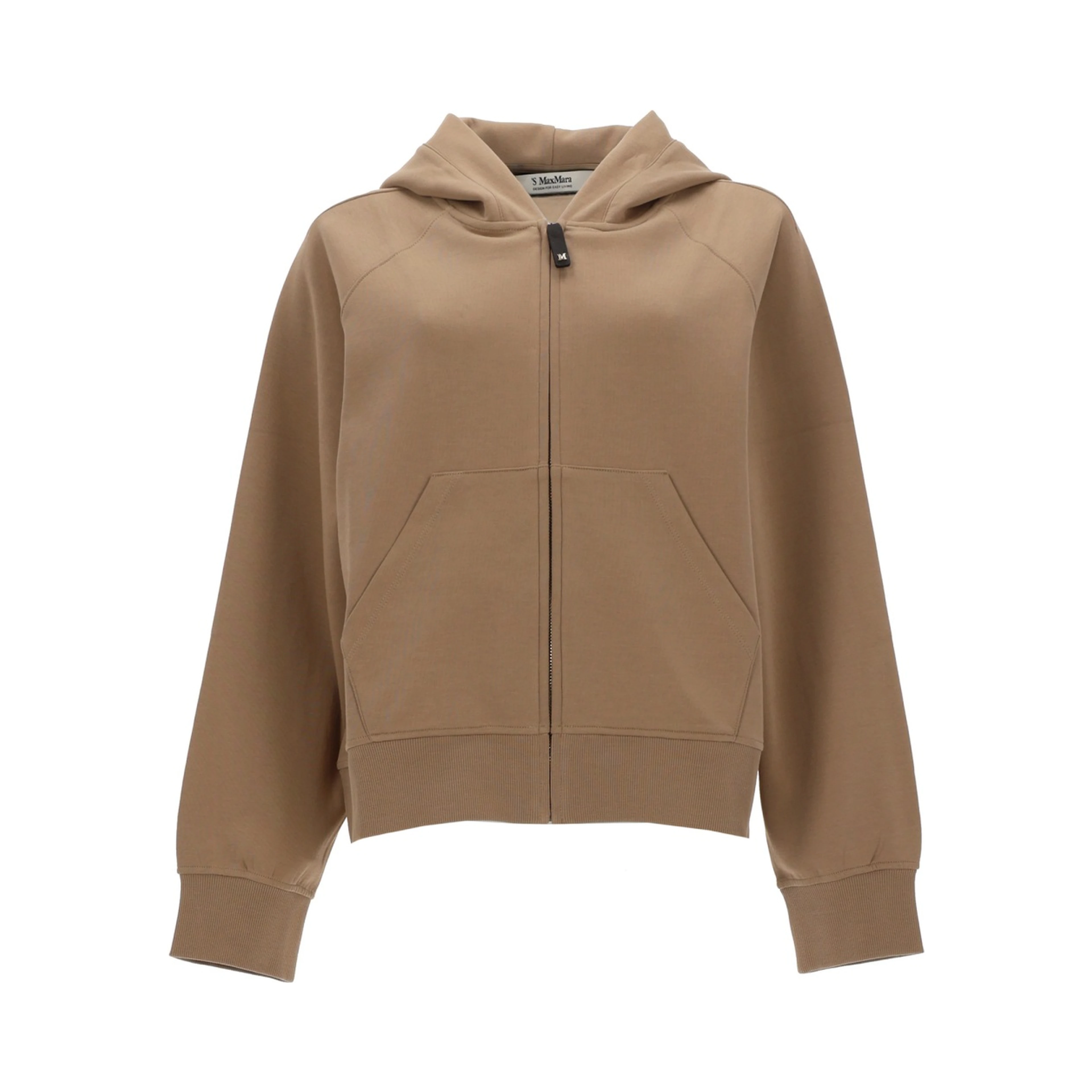 FELPA "ALMA" CON ZIP E CAPPUCCIO