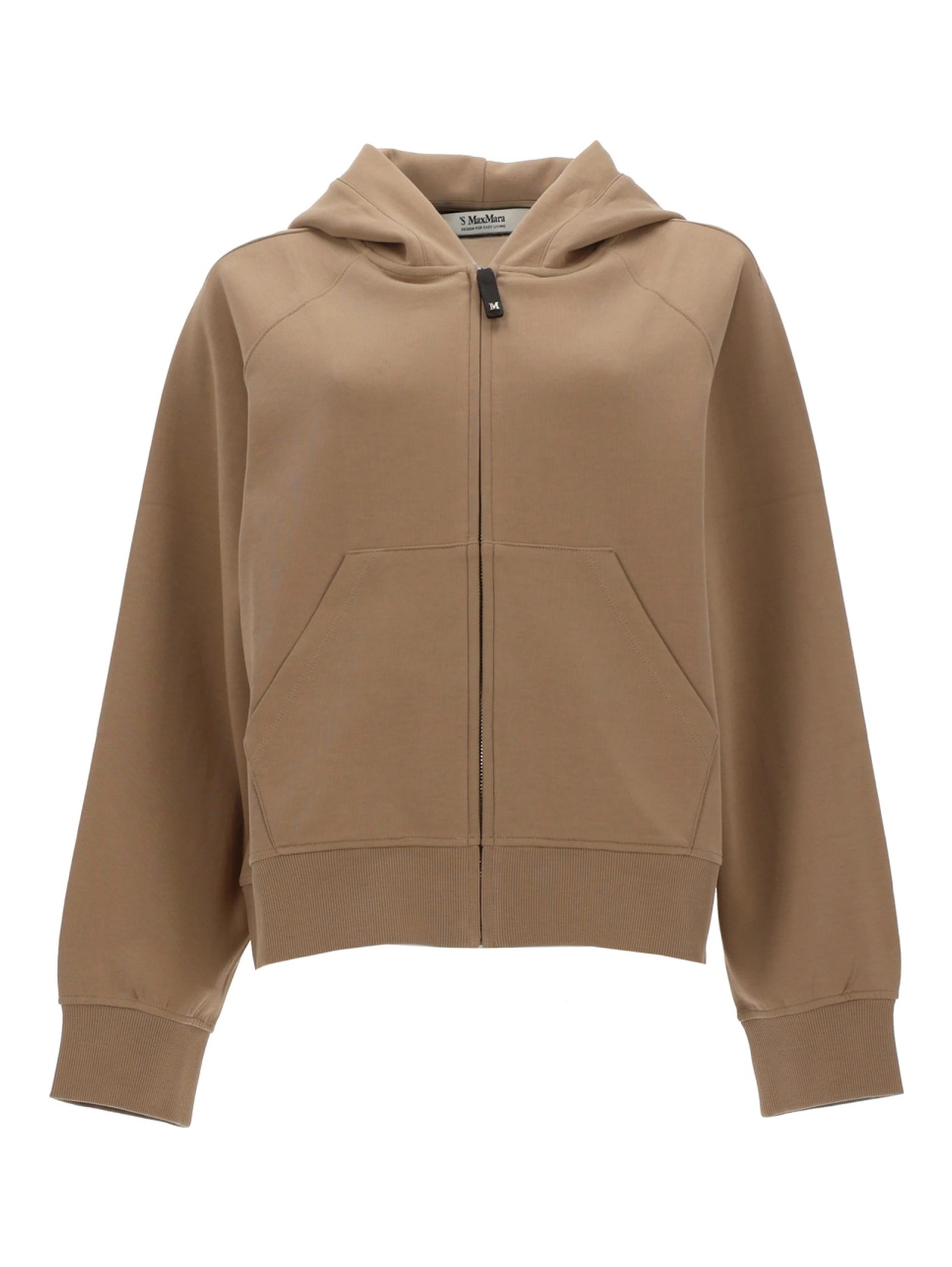 FELPA "ALMA" CON ZIP E CAPPUCCIO