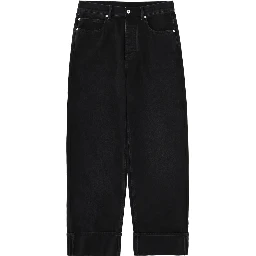 JEANS WITH FOLDED HEM