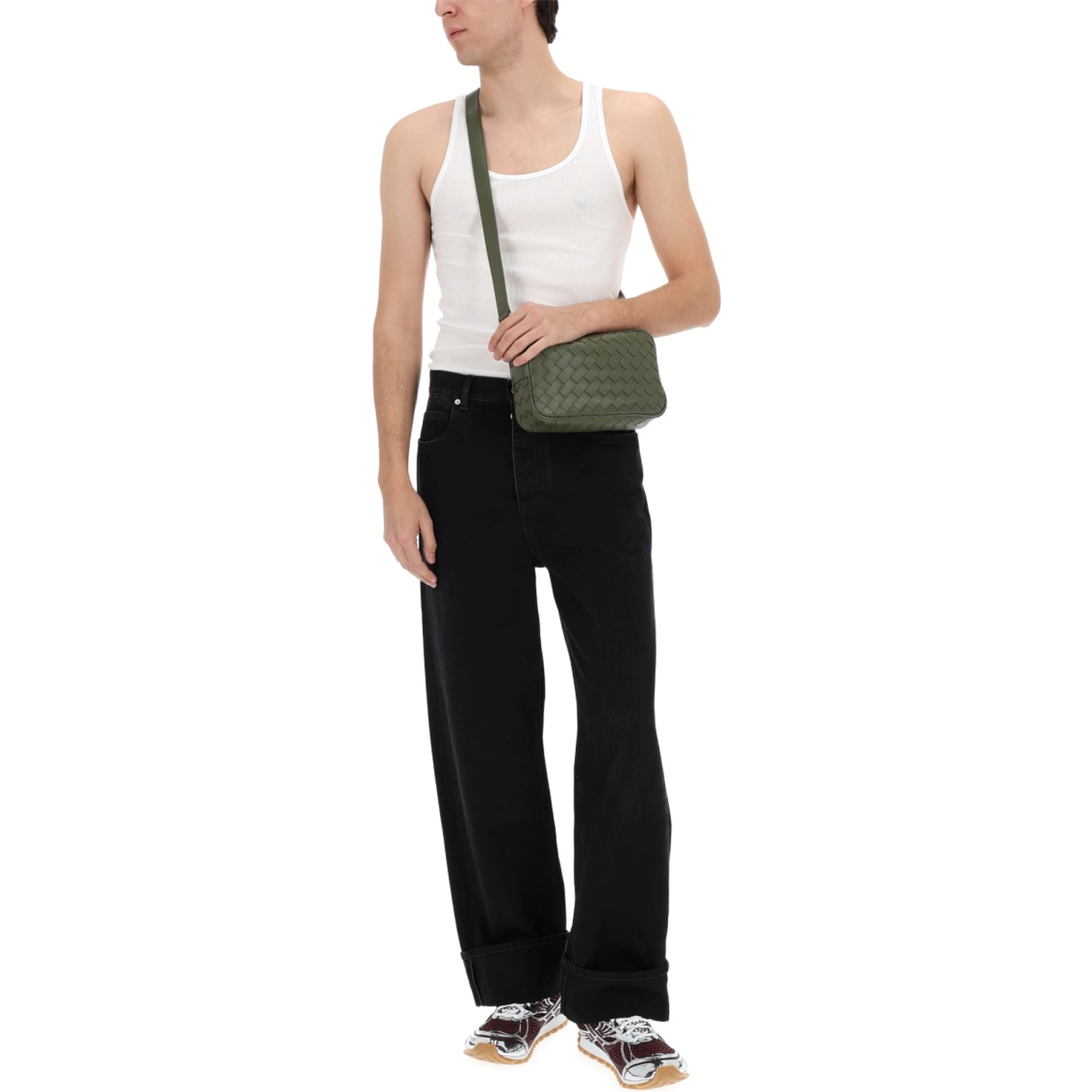 JEANS WITH FOLDED HEM