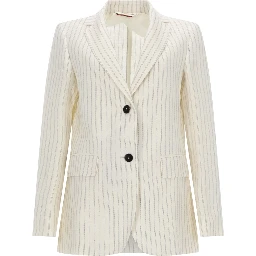 LINEN PINSTRIPE BLAZER