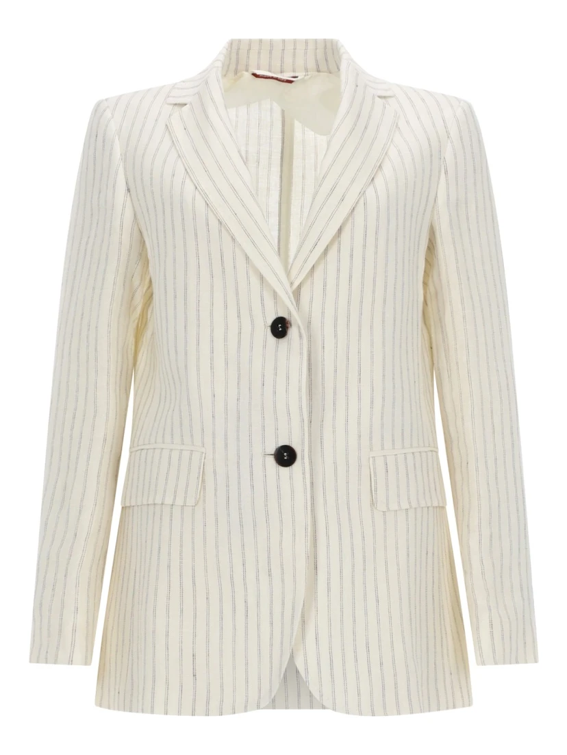 LINEN PINSTRIPE BLAZER