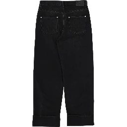 JEANS WITH FOLDED HEM