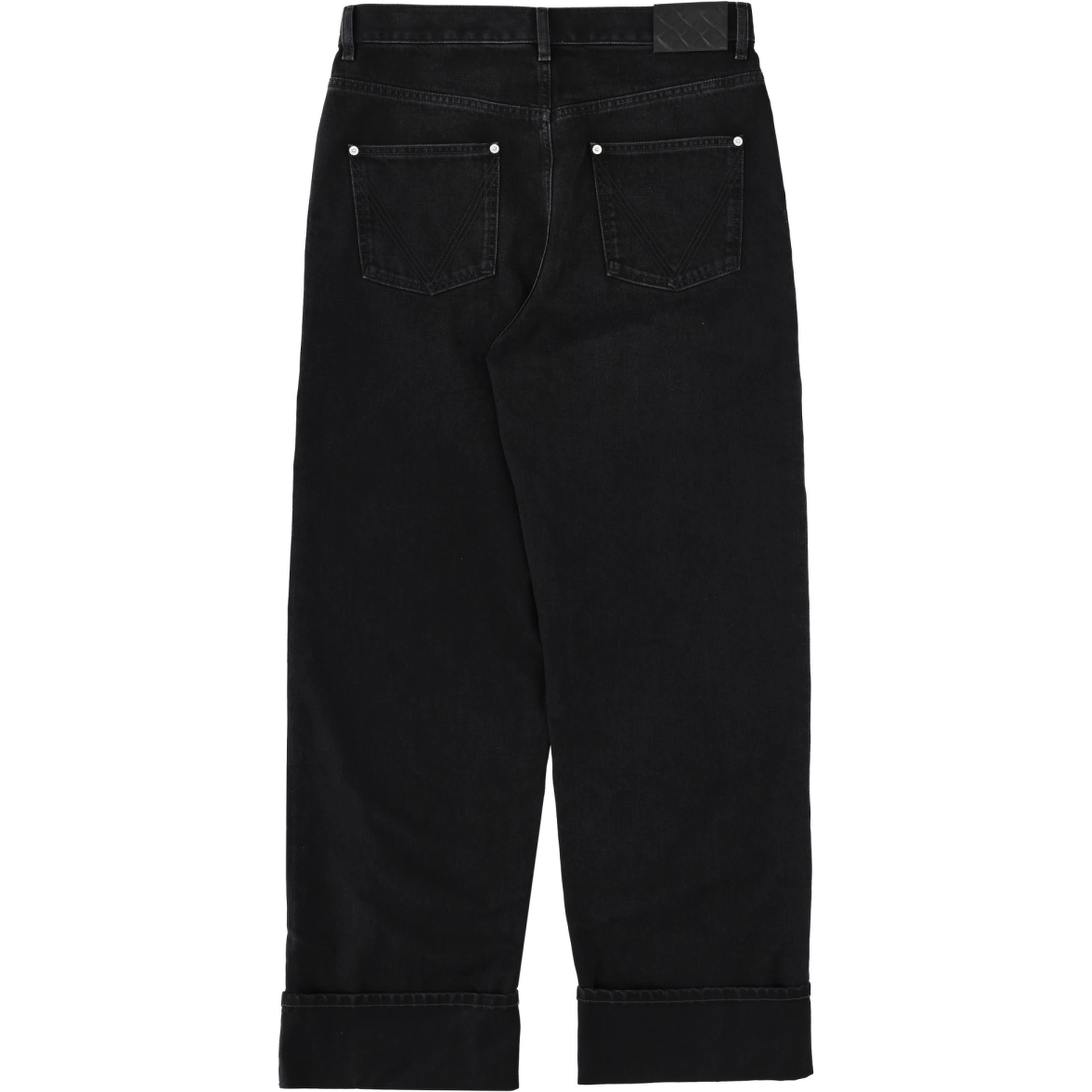 JEANS WITH FOLDED HEM