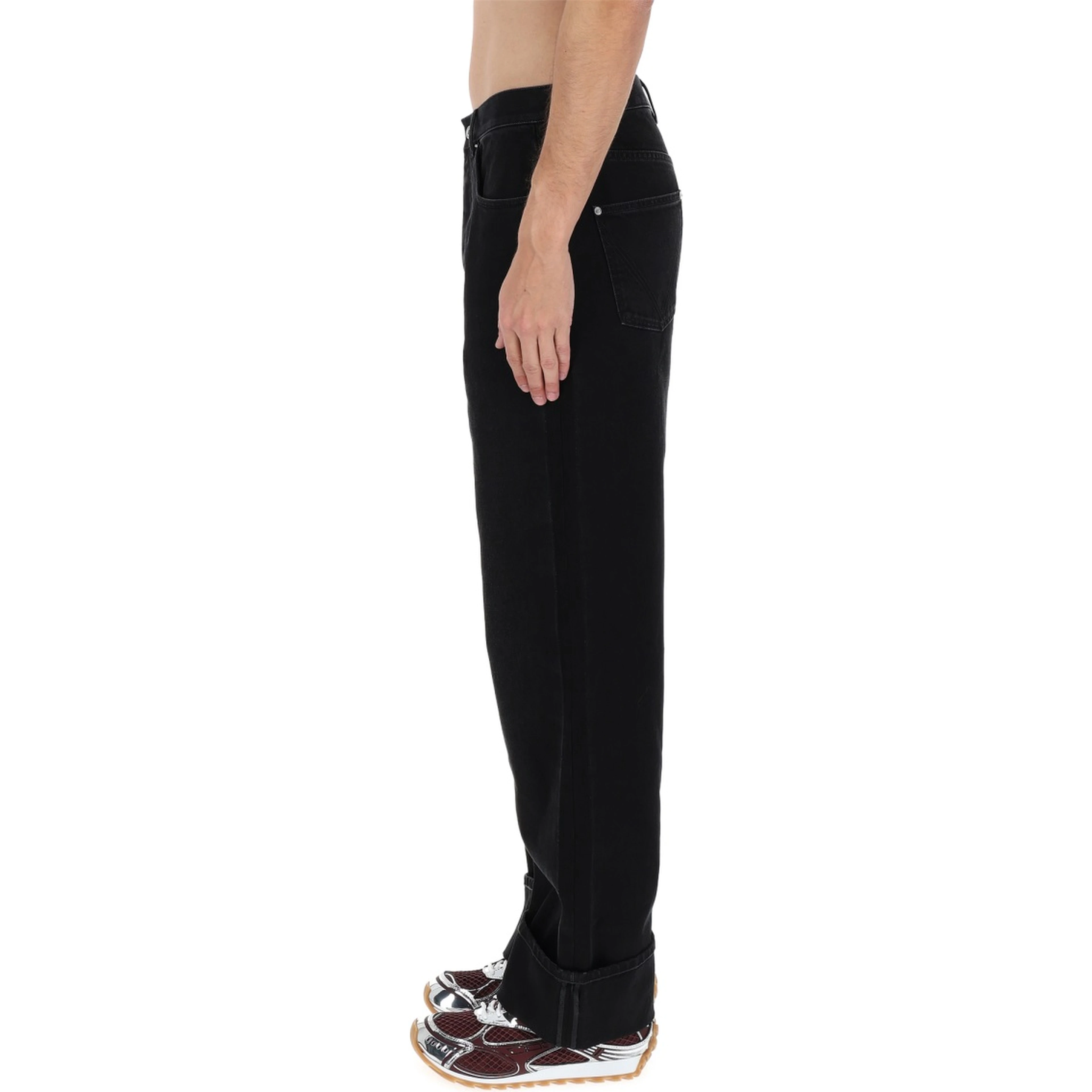 JEANS WITH FOLDED HEM