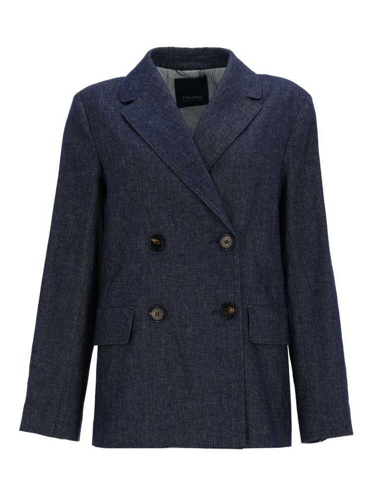 DOUBLE-BREASTED COTTON BLAZER
