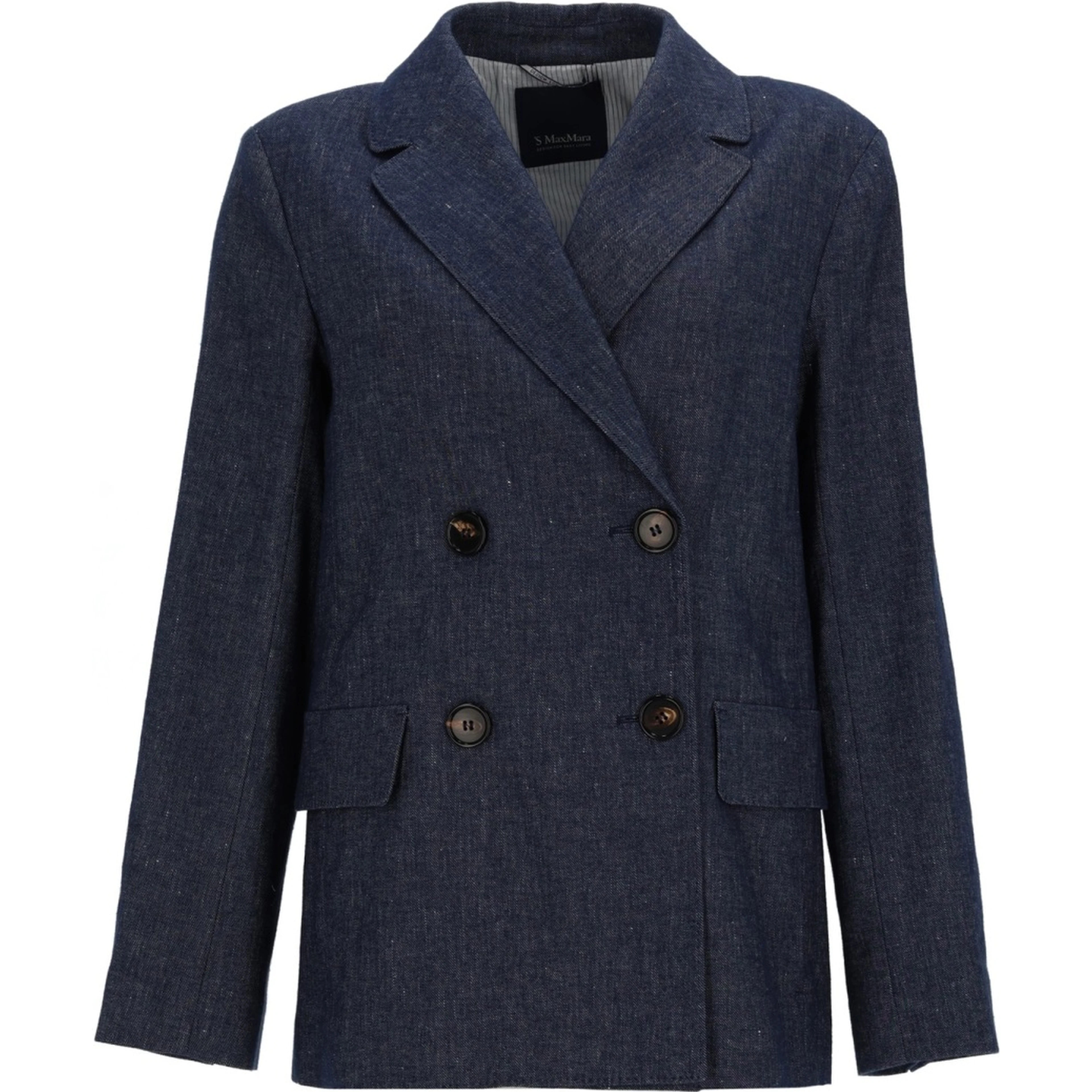 DOUBLE-BREASTED COTTON BLAZER
