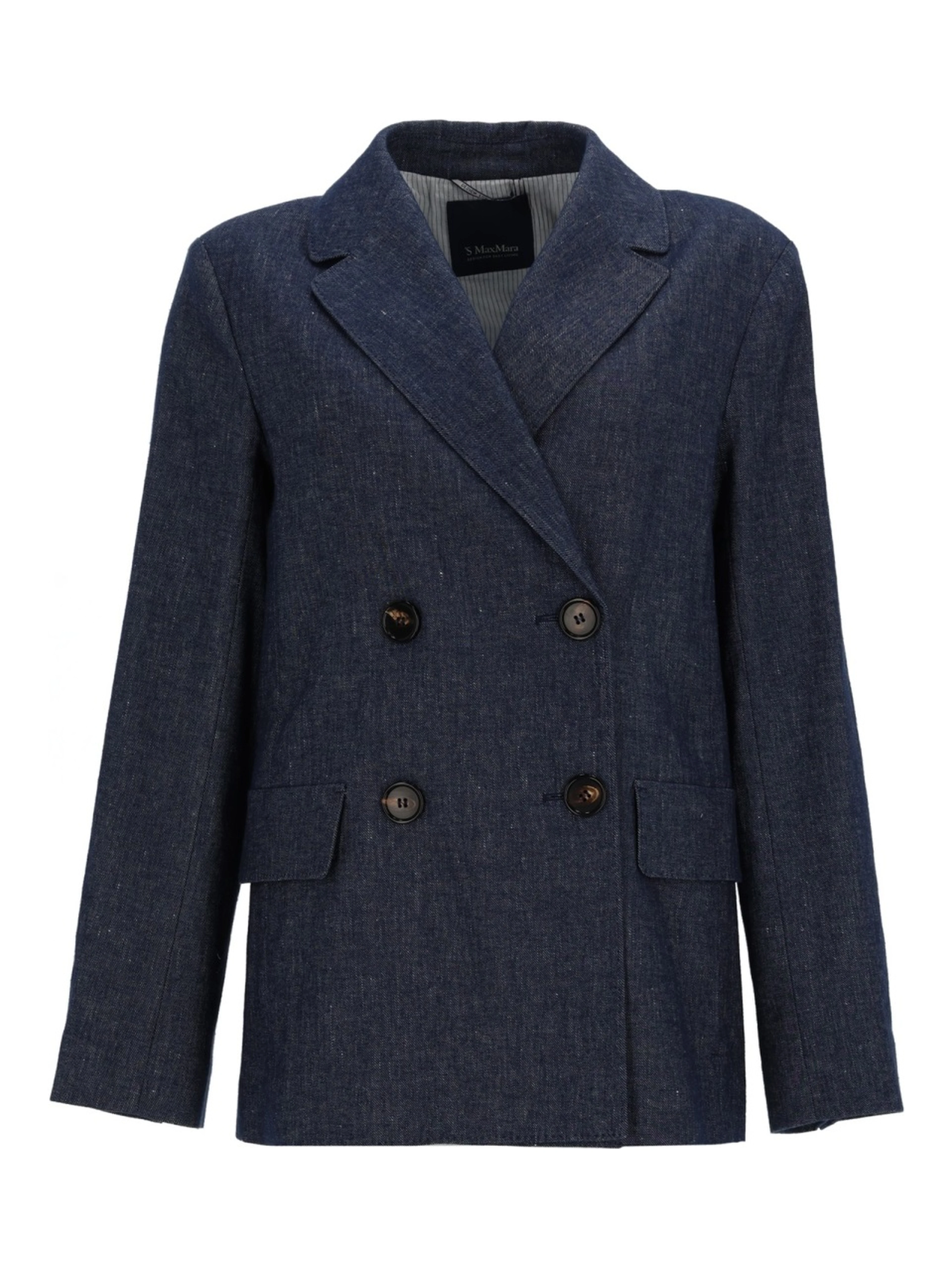 DOUBLE-BREASTED COTTON BLAZER