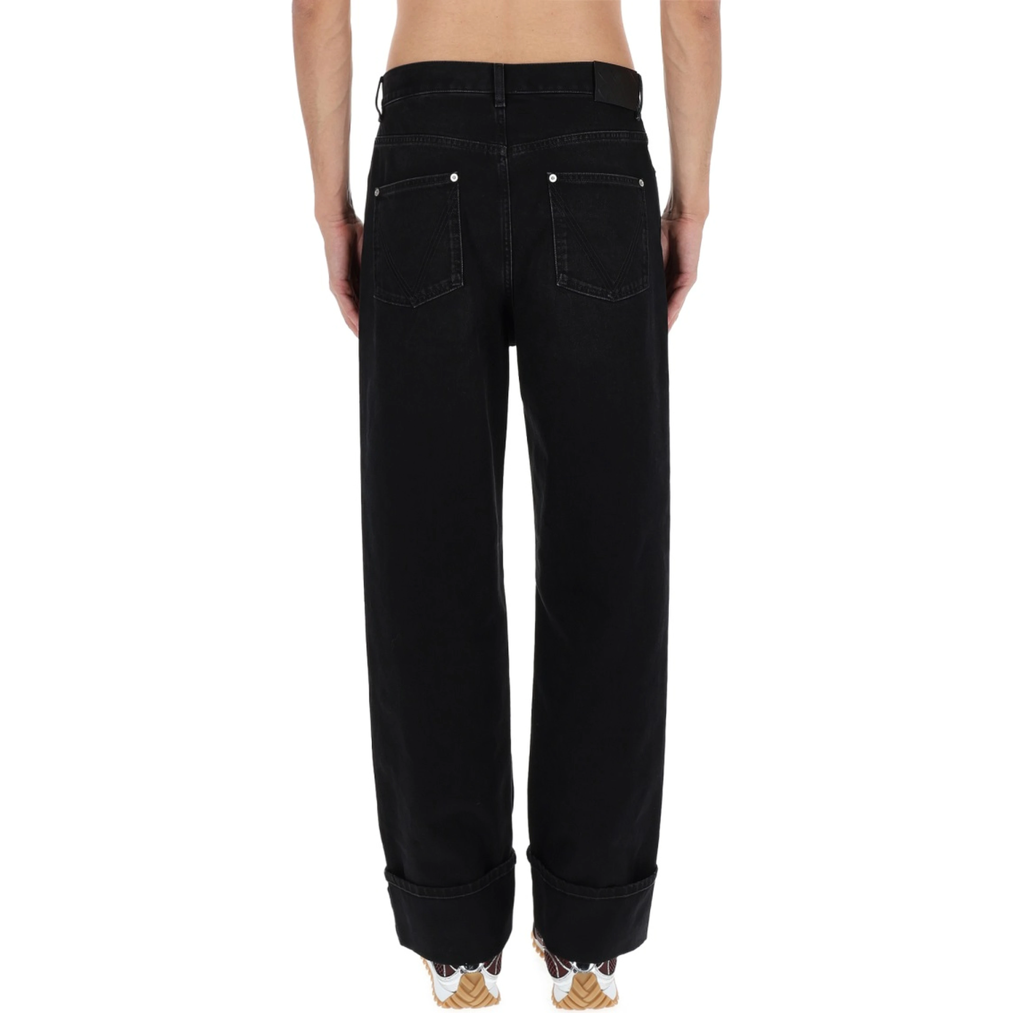 JEANS WITH FOLDED HEM