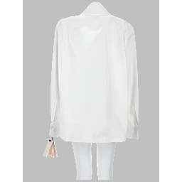 CAMICIA CON COLLO LAVALLIÈRE IN POPELINE