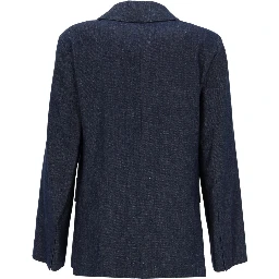 DOUBLE-BREASTED COTTON BLAZER