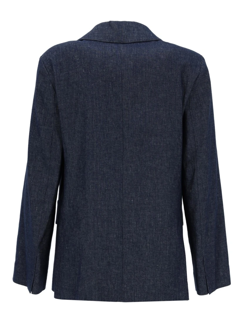 DOUBLE-BREASTED COTTON BLAZER