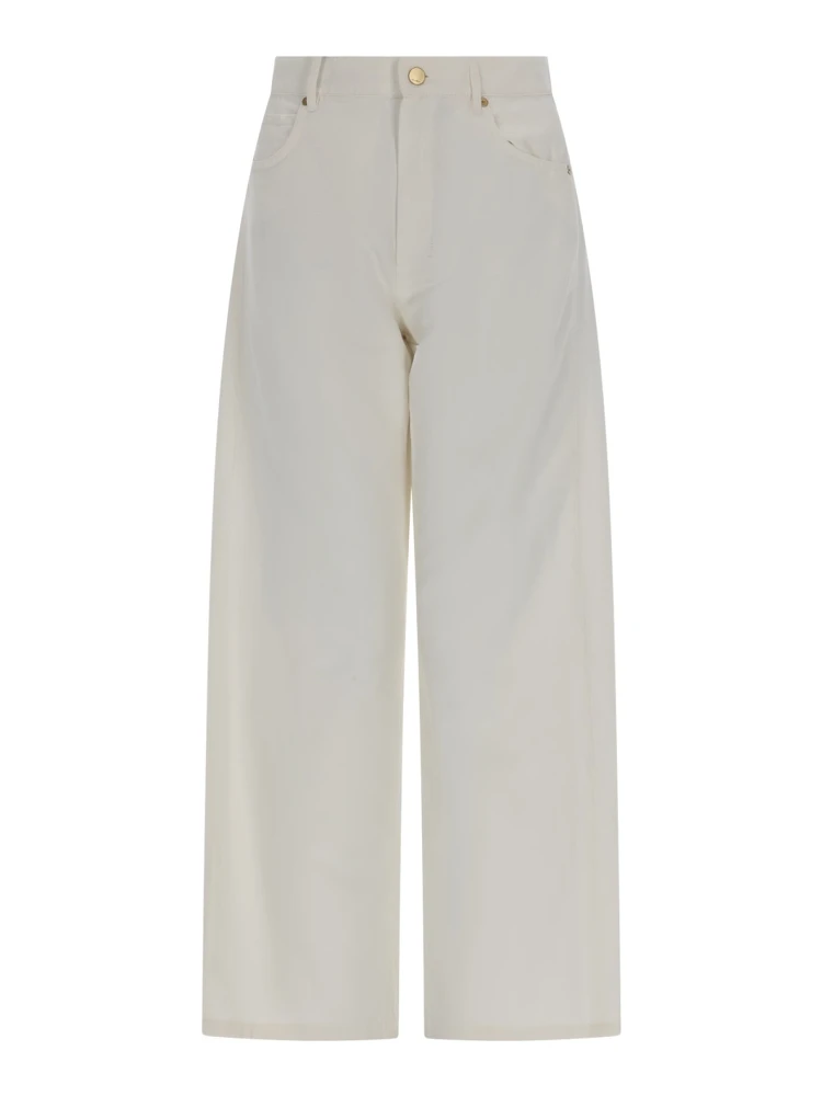 PANTALONE CINQUE TASCHE IN COTONE E LINO