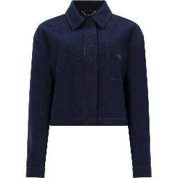 GIACCA IN DENIM CON LOGO RICAMATO