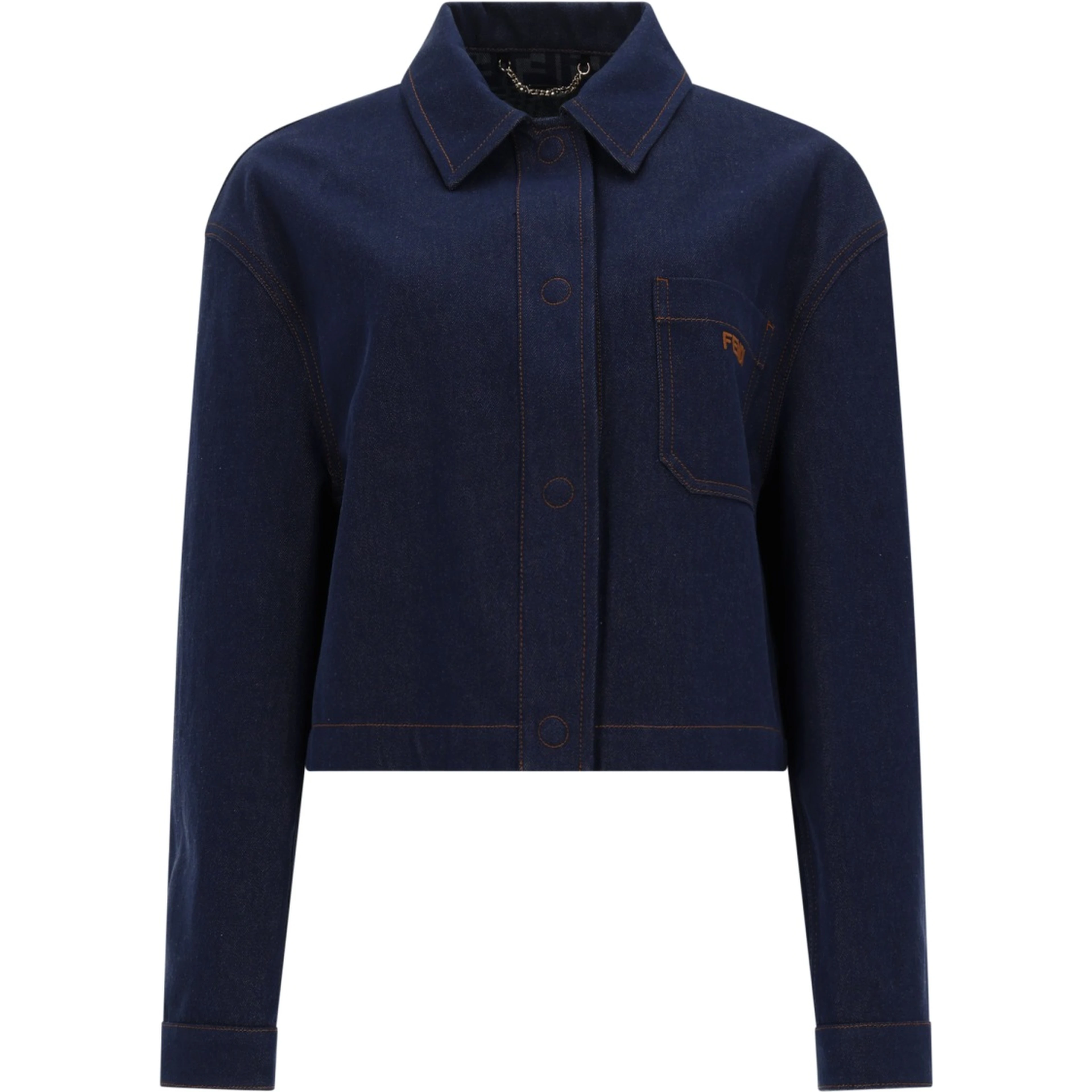 GIACCA IN DENIM CON LOGO RICAMATO