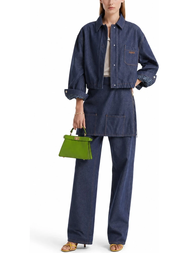 GIACCA IN DENIM CON LOGO RICAMATO alternative