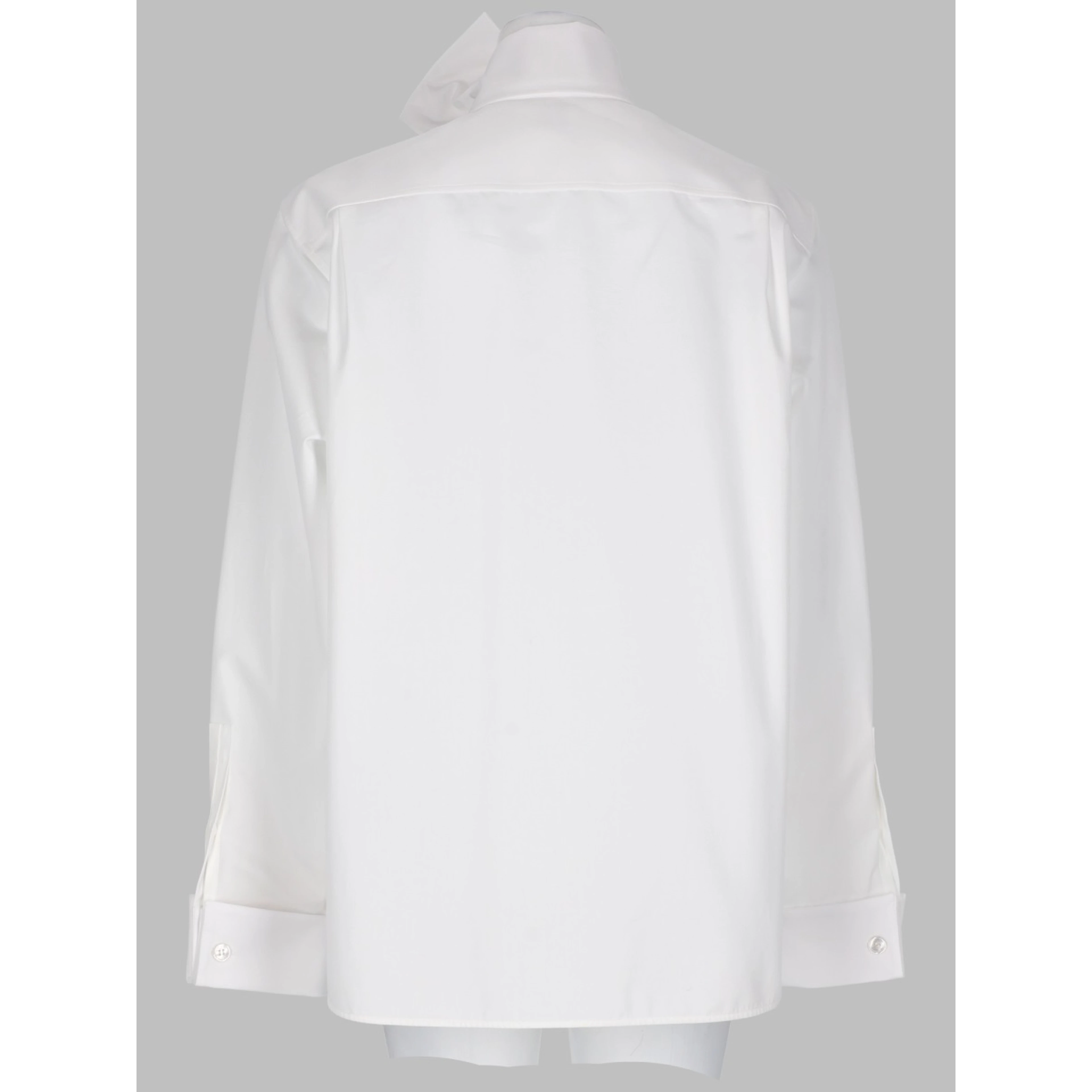CAMICIA CON COLLO LAVALLIÈRE IN POPELINE