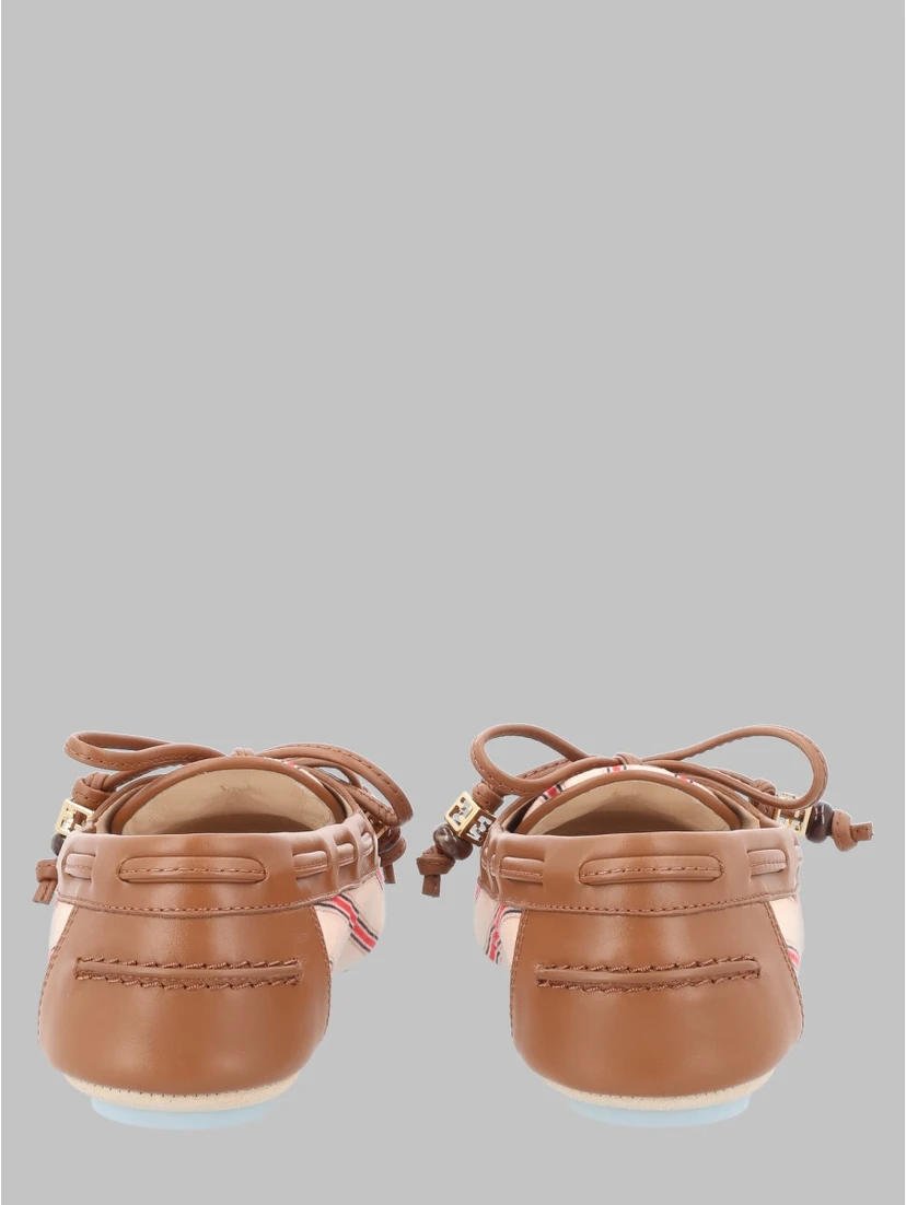 MOCASSINO IN CANVAS FF E PELLE