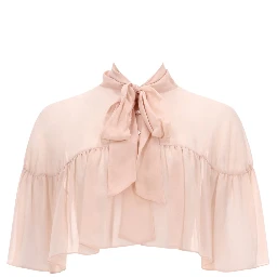 SILK CAPE WITH BOW