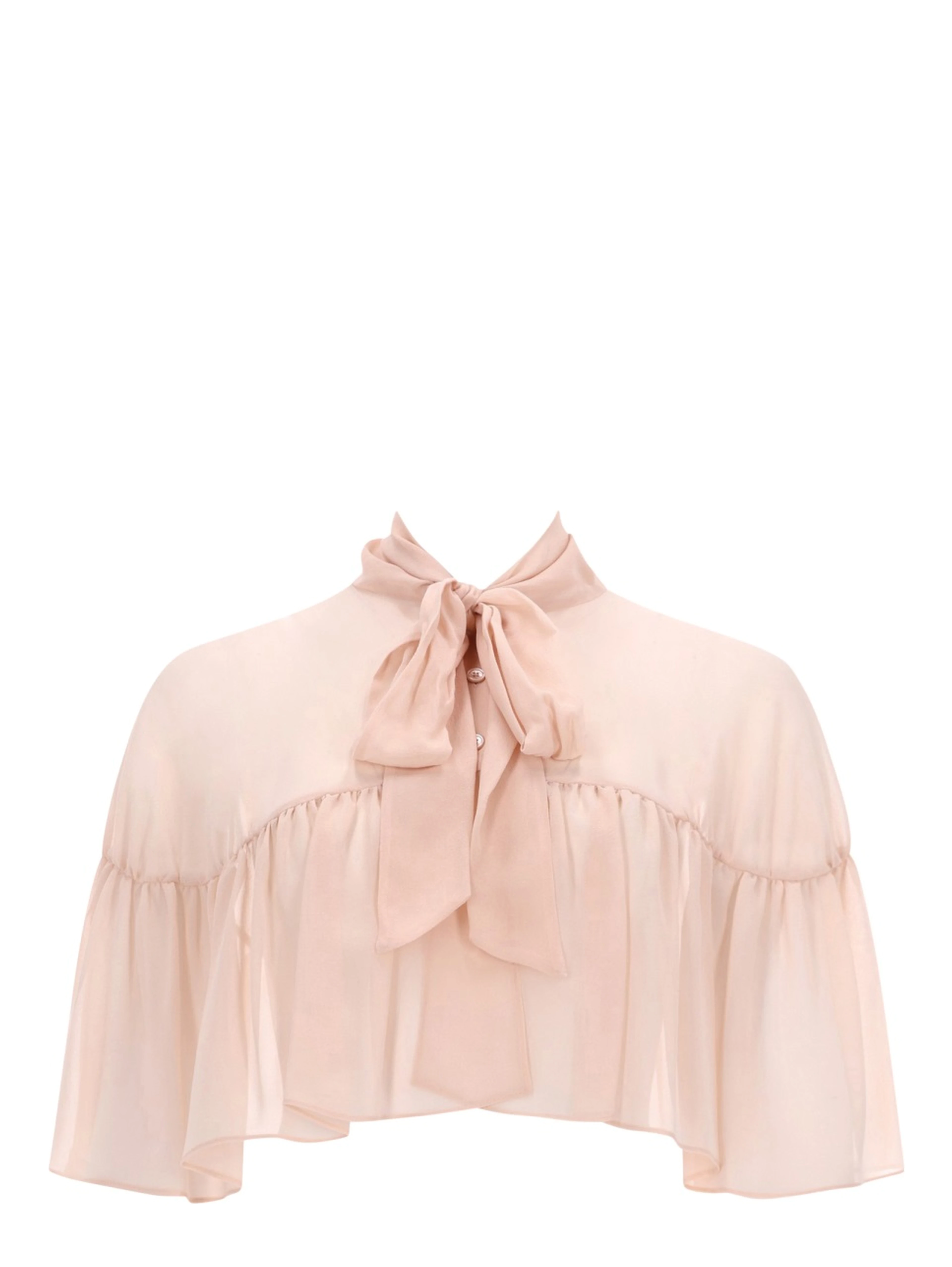 SILK CAPE WITH BOW