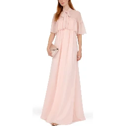 SILK CAPE WITH BOW
