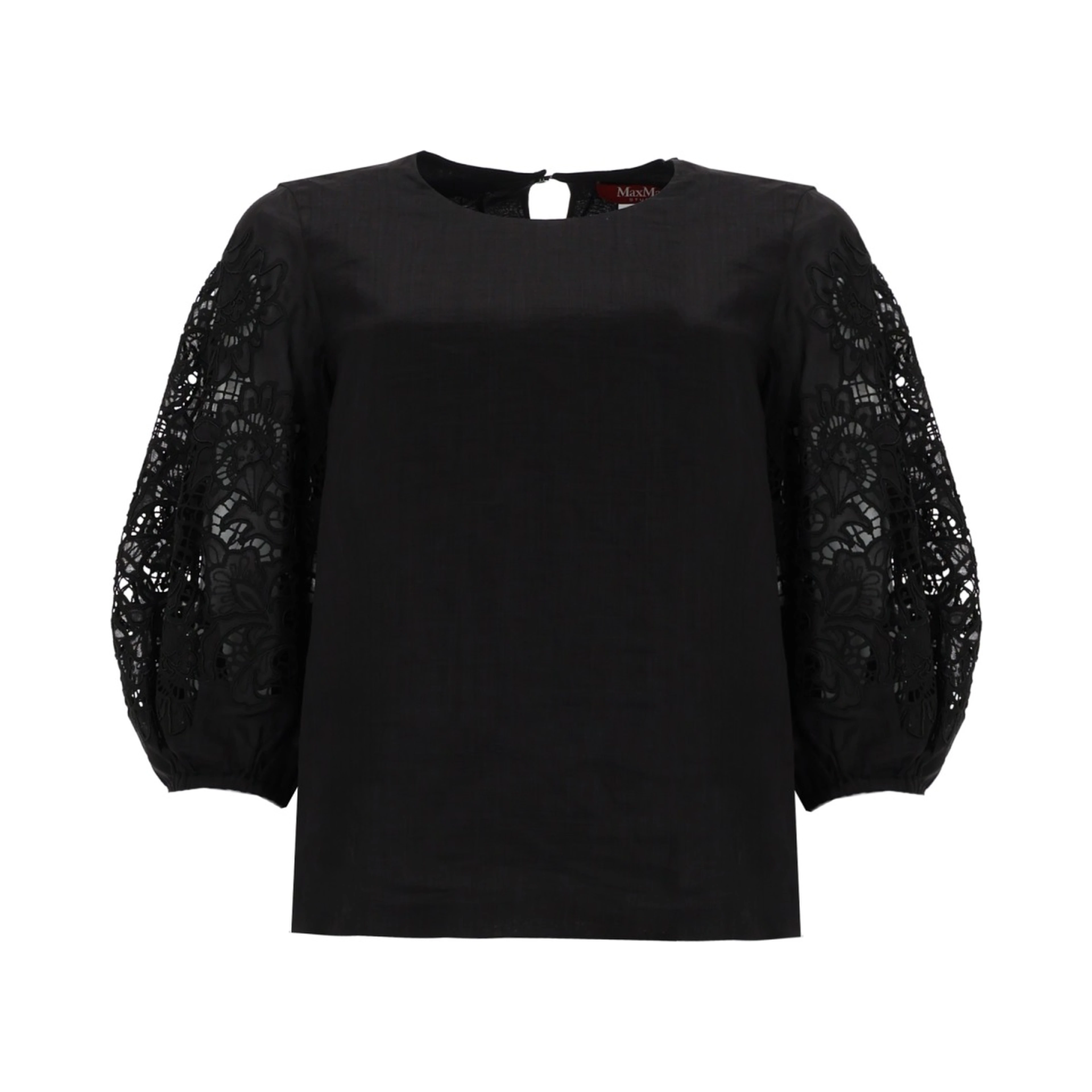 T-SHIRT CON MANICHE IN PIZZO