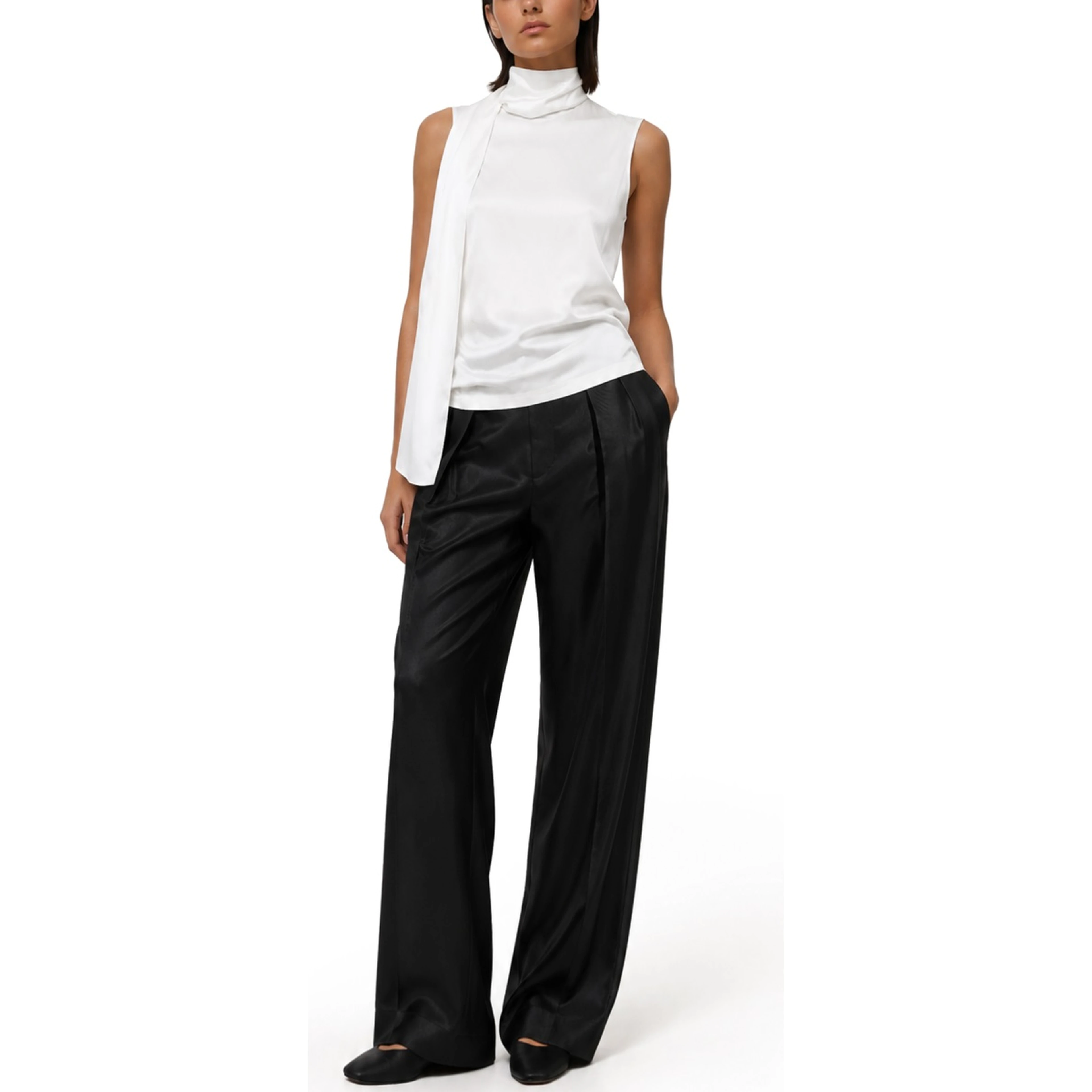 TOP IN SATIN DI SETA