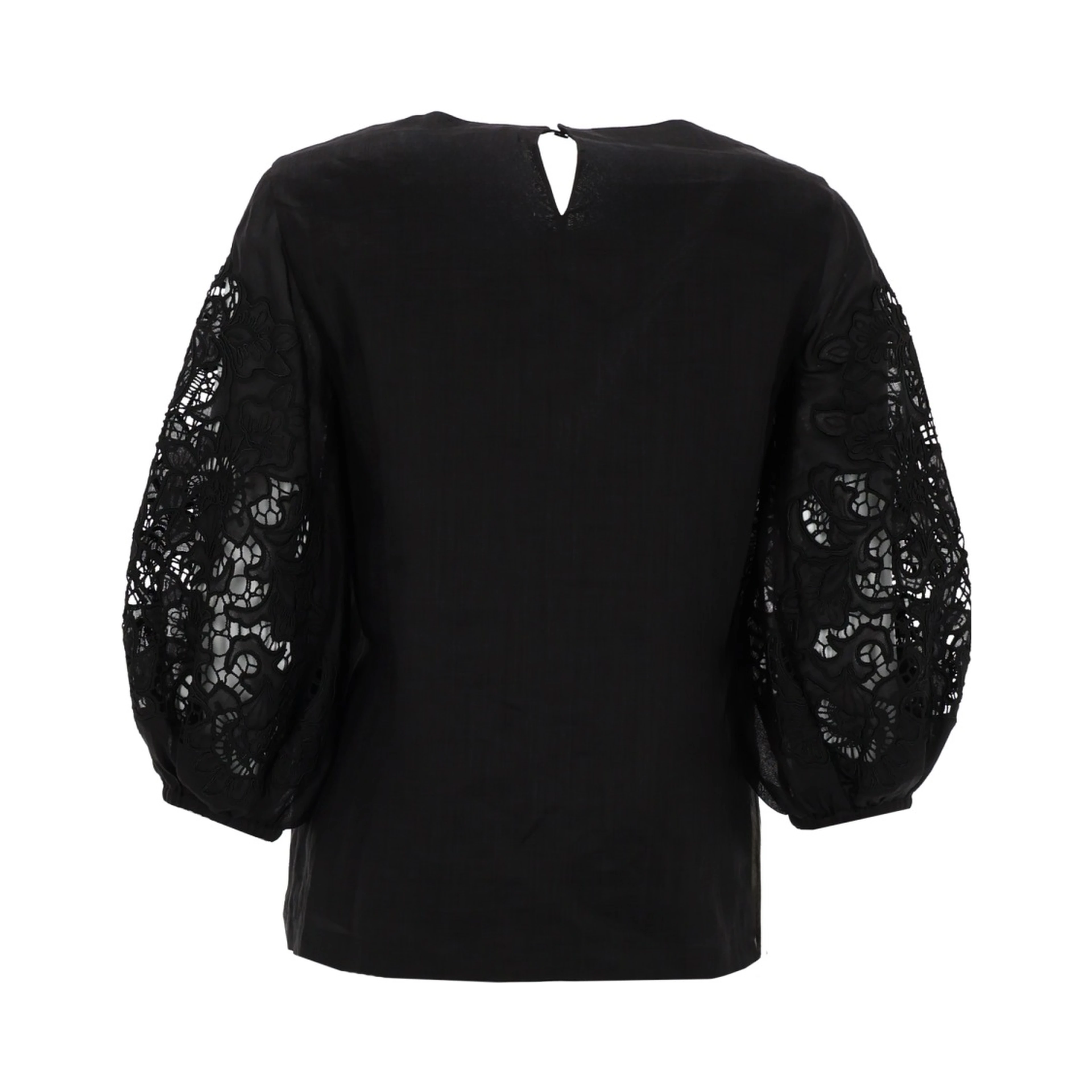 T-SHIRT CON MANICHE IN PIZZO