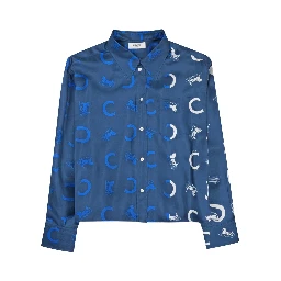 CAMICIA CORTA IN TWILL DI SETA