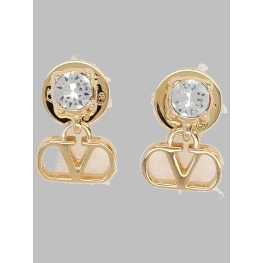 ORECCHINI "VLOGO SIGNATURE" CON STRASS