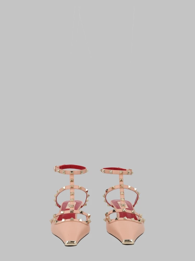 DÉCOLLETÉ "ROCKSTUD" IN CAPRETTO
