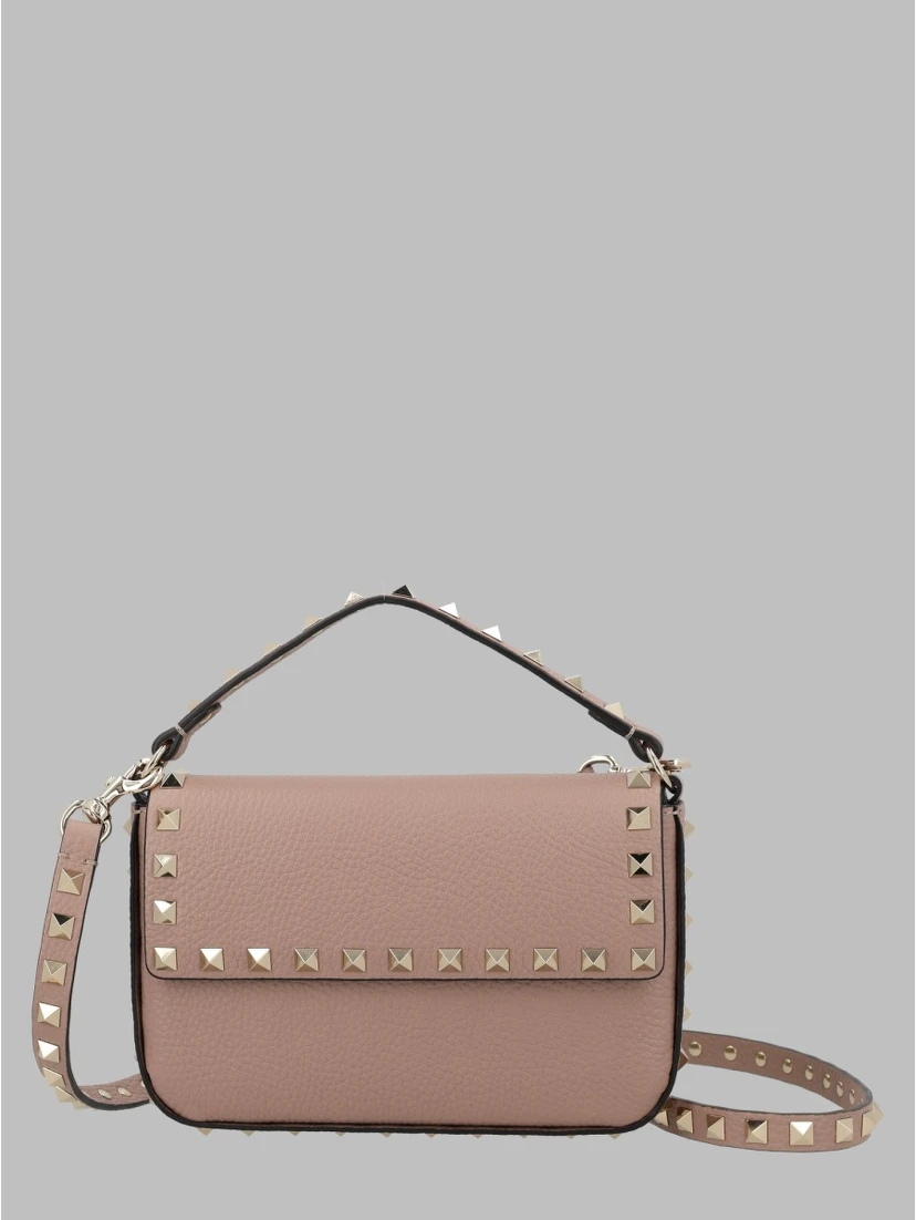 POUCH ROCKSTUD IN VITELLO GRANATO