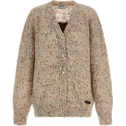Beige Virgin Wool Cardigan