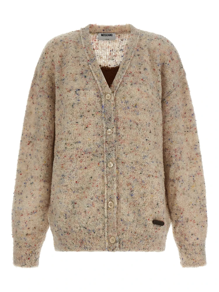 Beige Virgin Wool Cardigan