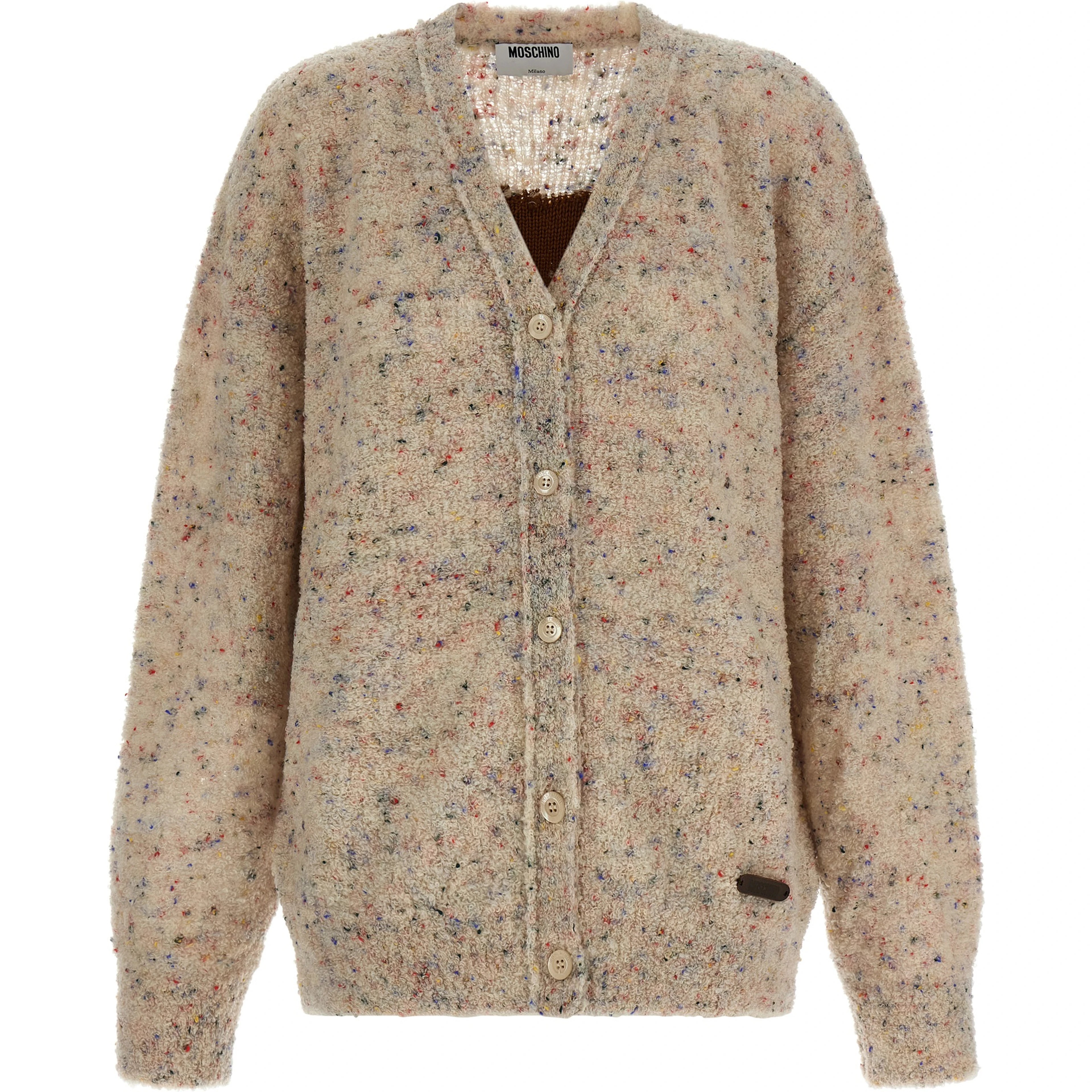 Beige Virgin Wool Cardigan