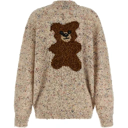Beige Virgin Wool Cardigan