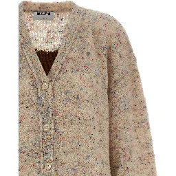 Beige Virgin Wool Cardigan
