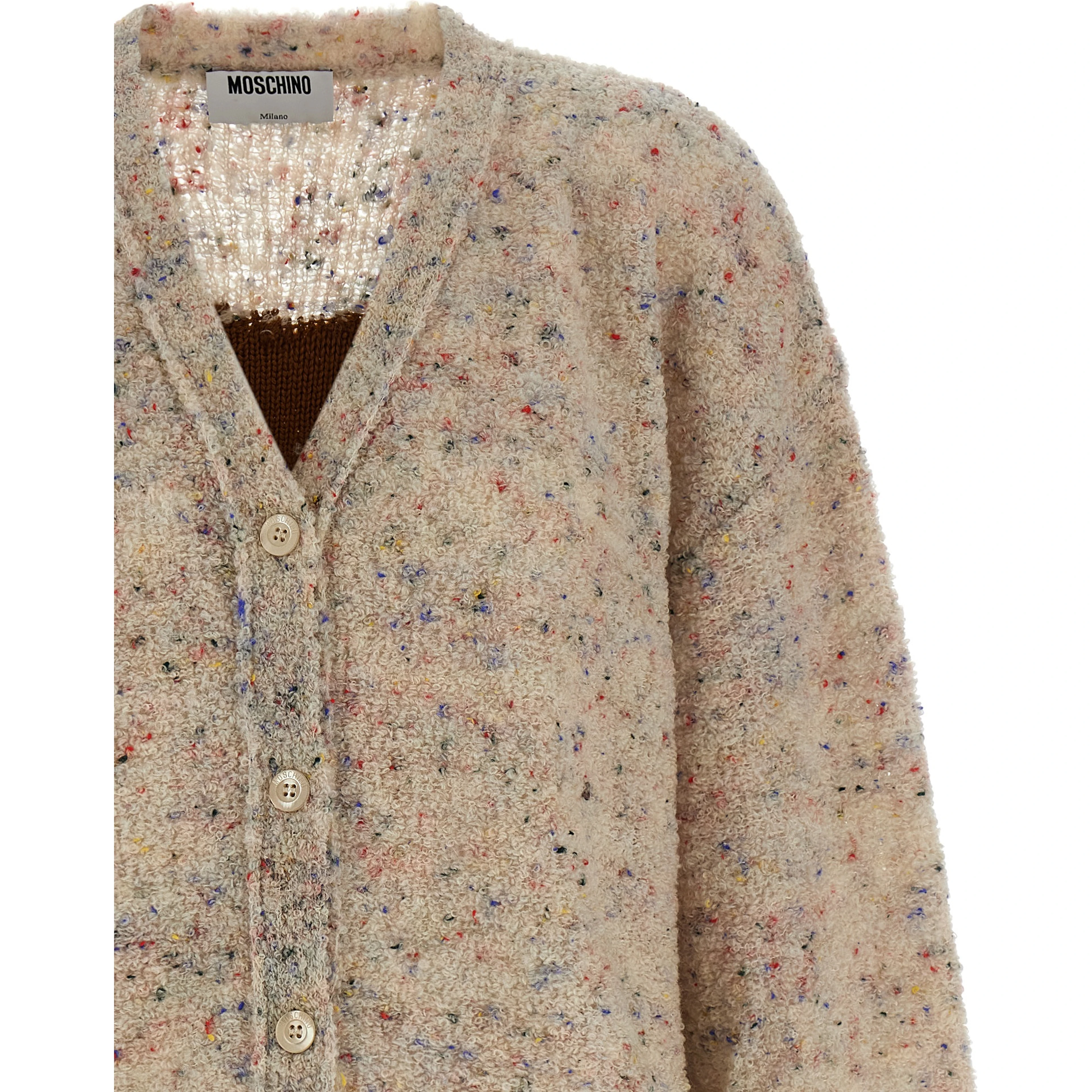 Beige Virgin Wool Cardigan